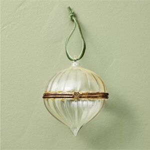 Hinged Ribbed Glass Christmas Tree Ornament - Hearth & Hand™ with Magnolia